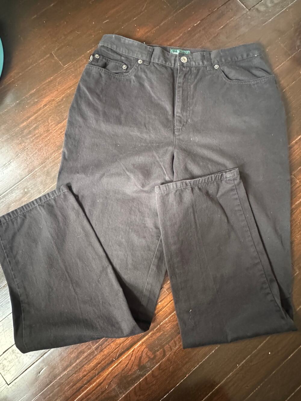 Vintage Lauren Ralph Lauren Black Cotton Jeans Size 14